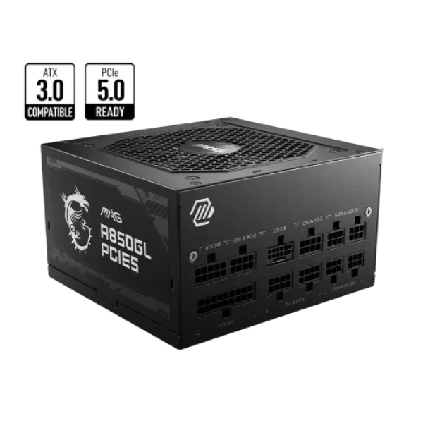 MSI MAG A850GL PCIE5 850W 80 Plus Gold Full Modular Power Supply